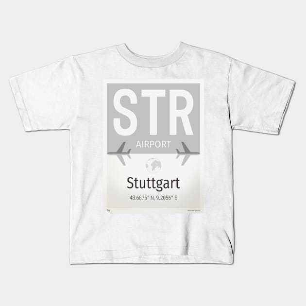 STR Stuttgart airport Kids T-Shirt by Woohoo